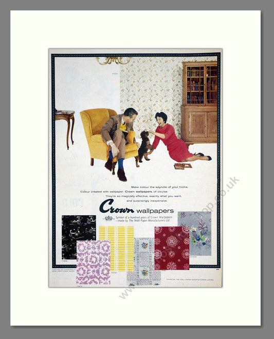 Crown - Wallpapers. Vintage Advert 1959 (ref AD303486)