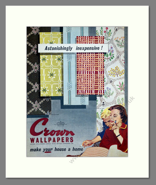 Crown - Wallpapers. Vintage Advert 1955 (ref AD303491)