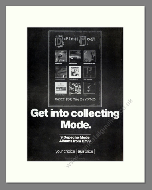 Depeche Mode - 9 Albums. Vintage Advert 1993 (ref AD20158)