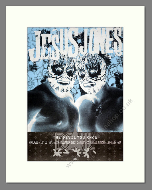 Jesus Jones - The Devil You Know. Vintage Advert 1993 (ref AD20162)
