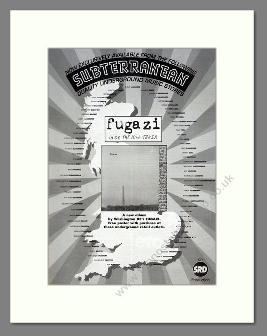 Fugazi - In On The Kill Taker. Vintage Advert 1993 (ref AD20163)