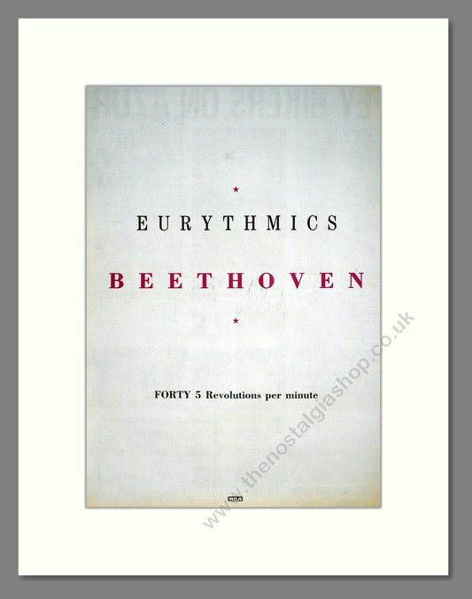 Eurythmics - Beethoven. Vintage Advert 1987 (ref AD20164)