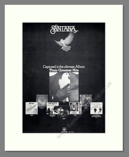 Santana - Greatest Hits. Vintage Advert 1974 (ref AD20180)