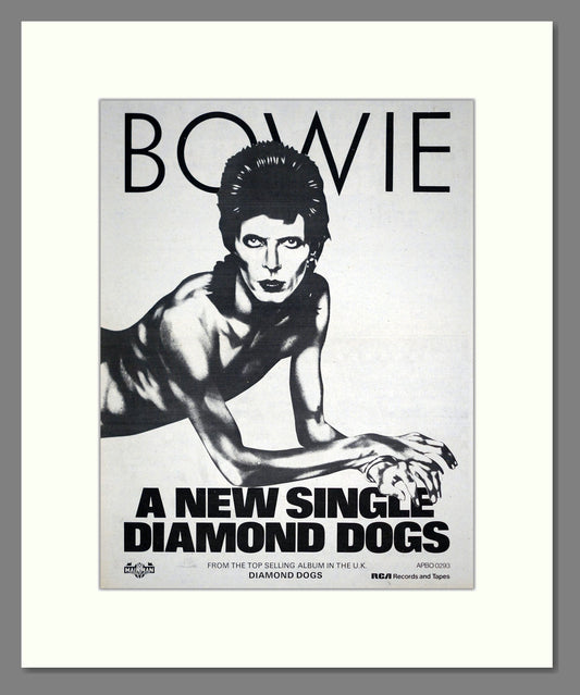 David Bowie - Diamond Dogs. Vintage Advert 1974 (ref AD20184)