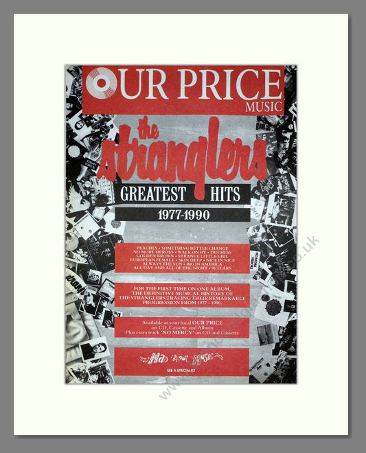 Stranglers (The) - Greatest Hits 77-90. Vintage Advert 1990 (ref AD20192)