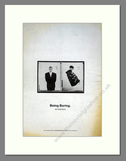 Pet Shop Boys - Being Boring. Vintage Advert 1990 (ref AD20194)
