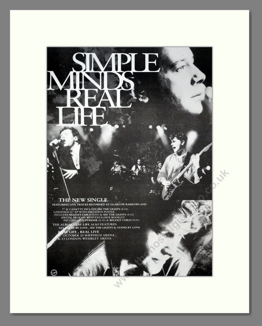 Simple Minds - Real Life. Vintage Advert 1991 (ref AD20203)