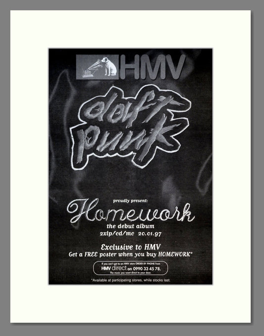 Daft Punk - Homework. Vintage Advert 1997 (ref AD20220)