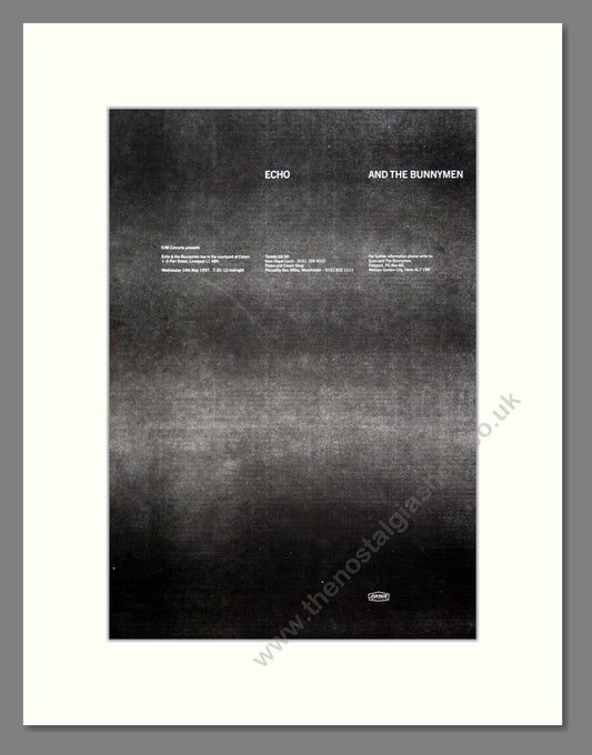 Echo And The Bunnymen - Live In Liverpool. Vintage Advert 1997 (ref AD20221)