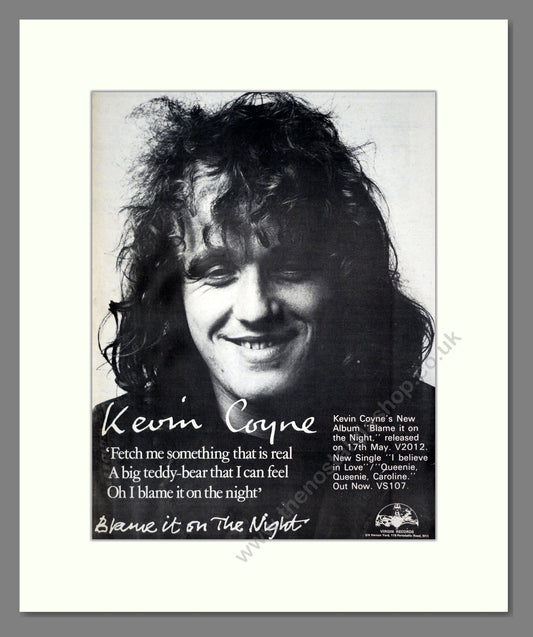 Kevin Coyne - Blame It On The Night. Vintage Advert 1974 (ref AD20224)