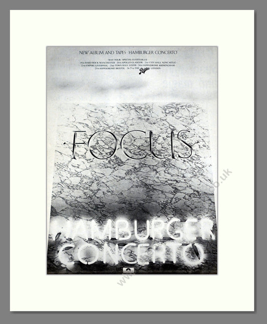 Focus - Hamburger Concerto. Vintage Advert 1974 (ref AD20226)