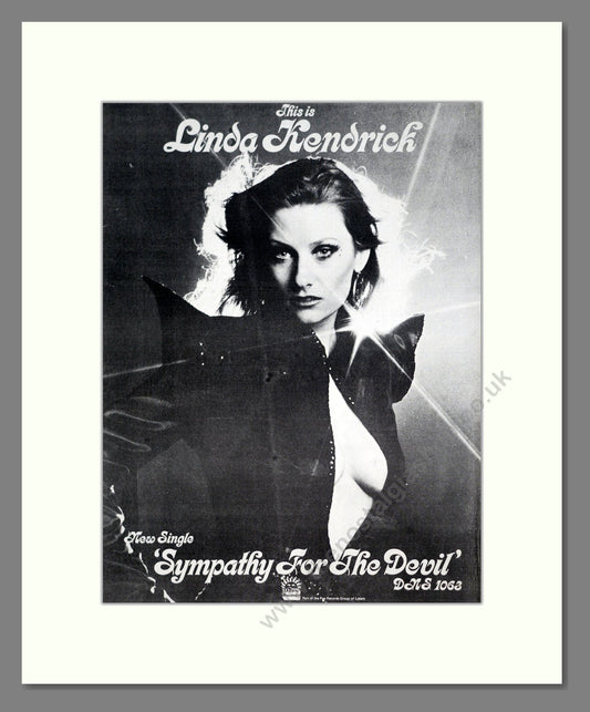 Linda Kendrick - Sympathy For The Devil. Vintage Advert 1974 (ref AD20233)