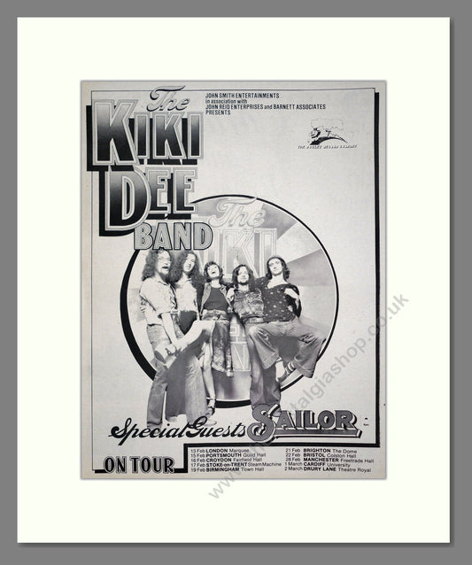 Kiki Dee - UK Tour. Vintage Advert 1975 (ref AD20262)
