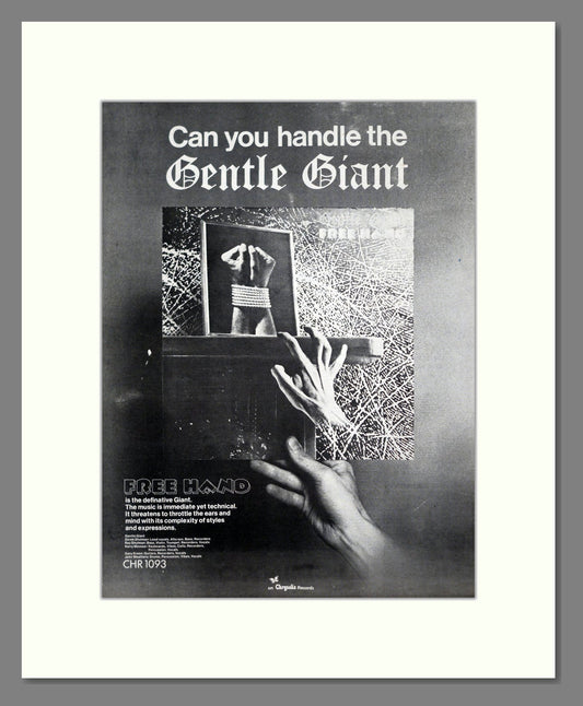 Free Hand - Gentle Giant. Vintage Advert 1975 (ref AD20277)