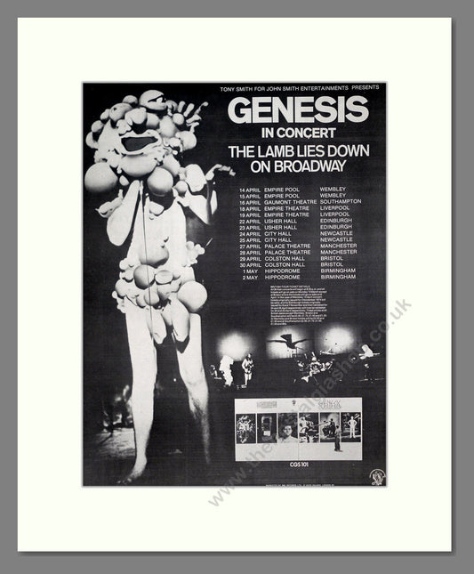 Genesis - UK Tour. Vintage Advert 1975 (ref AD20291)