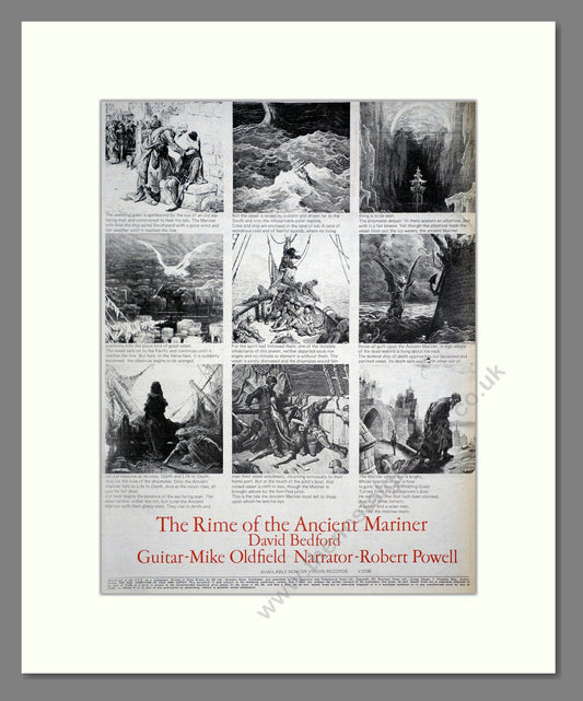David Bedford - The Rime Of The Ancient Mariner. Vintage Advert 1975 (ref AD20313)