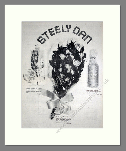 Steely Dan - Thank You. Vintage Advert 1974 (ref AD20319)