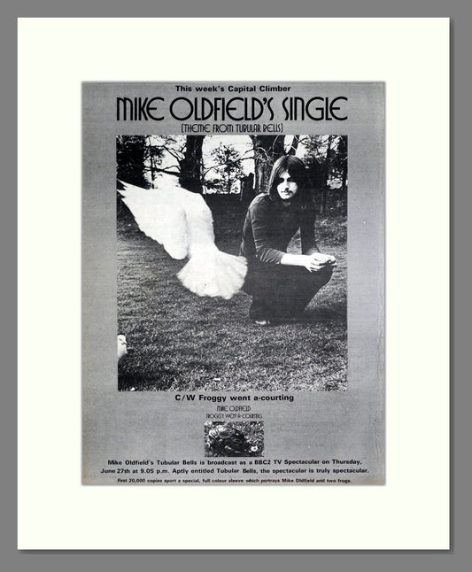 Mike Oldfield - Theme From Tubular Bells. Vintage Advert 1974 (ref AD20326)
