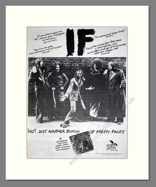 If - Not Just Another Bunch Of Pretty Faces. Vintage Advert 1974 (ref AD20327)