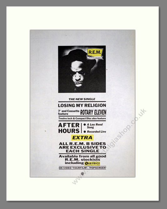 REM - Losing My Religion. Vintage Advert 1991 (ref AD20349)