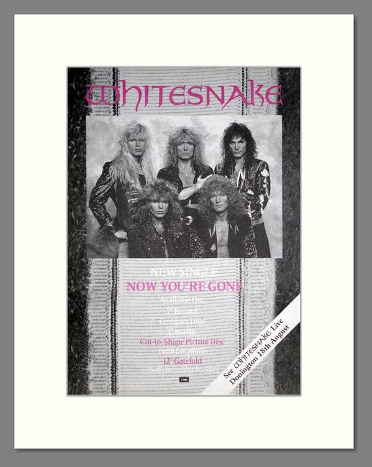 Whitesnake - Now You're Gone. Vintage Advert 1990 (ref AD20356)