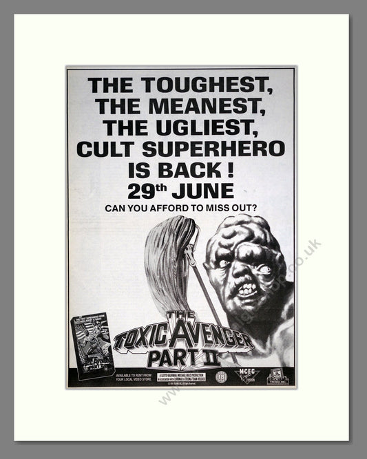 Toxic Avenger Part II - Film Poster. Vintage Advert 1990 (ref AD20357)