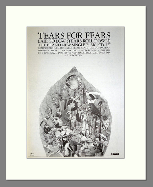 Tears For Fears - Laid So Low (Tears Roll Down). Vintage Advert 1992 (ref AD20361)