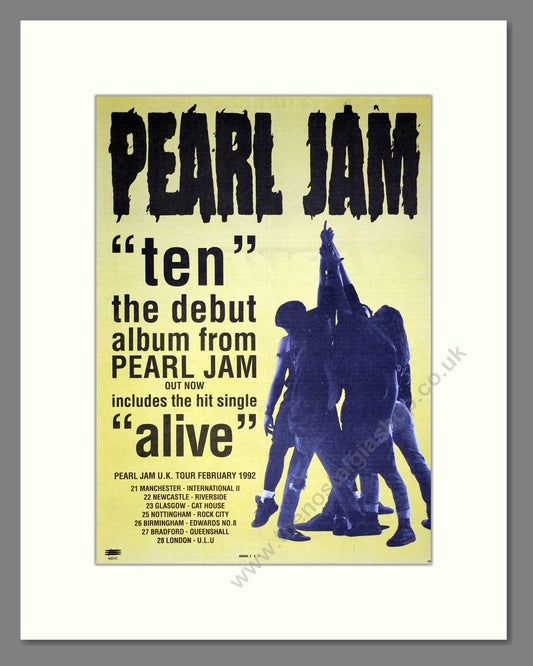 Pearl Jam - Ten. Vintage Advert 1992 (ref AD20364)
