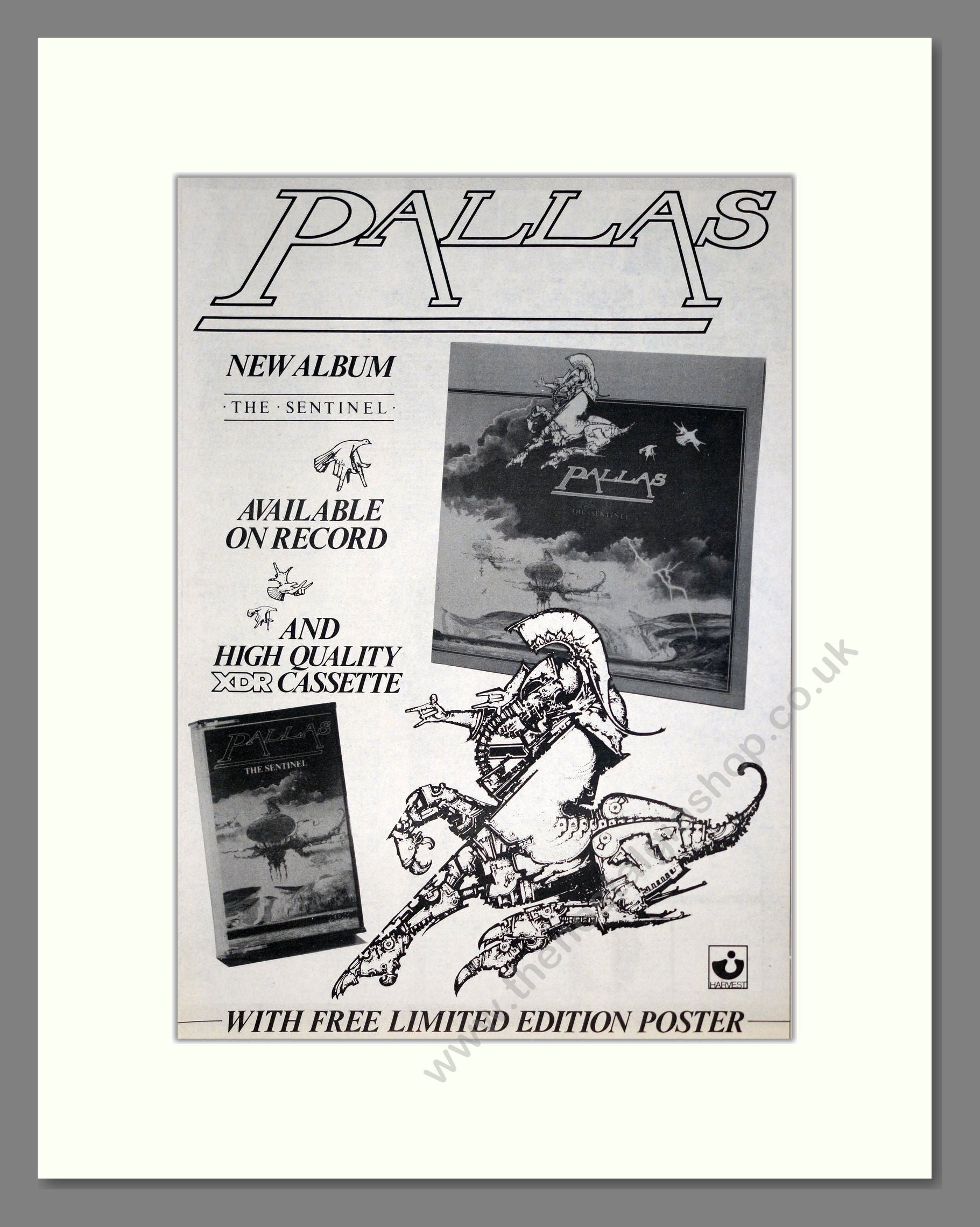 Pallas - The Sentinal. Vintage Advert 1984 (ref AD20368)