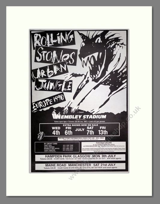 Rolling Stones (The) - Urban Jungle. Vintage Advert 1990 (ref AD20376)