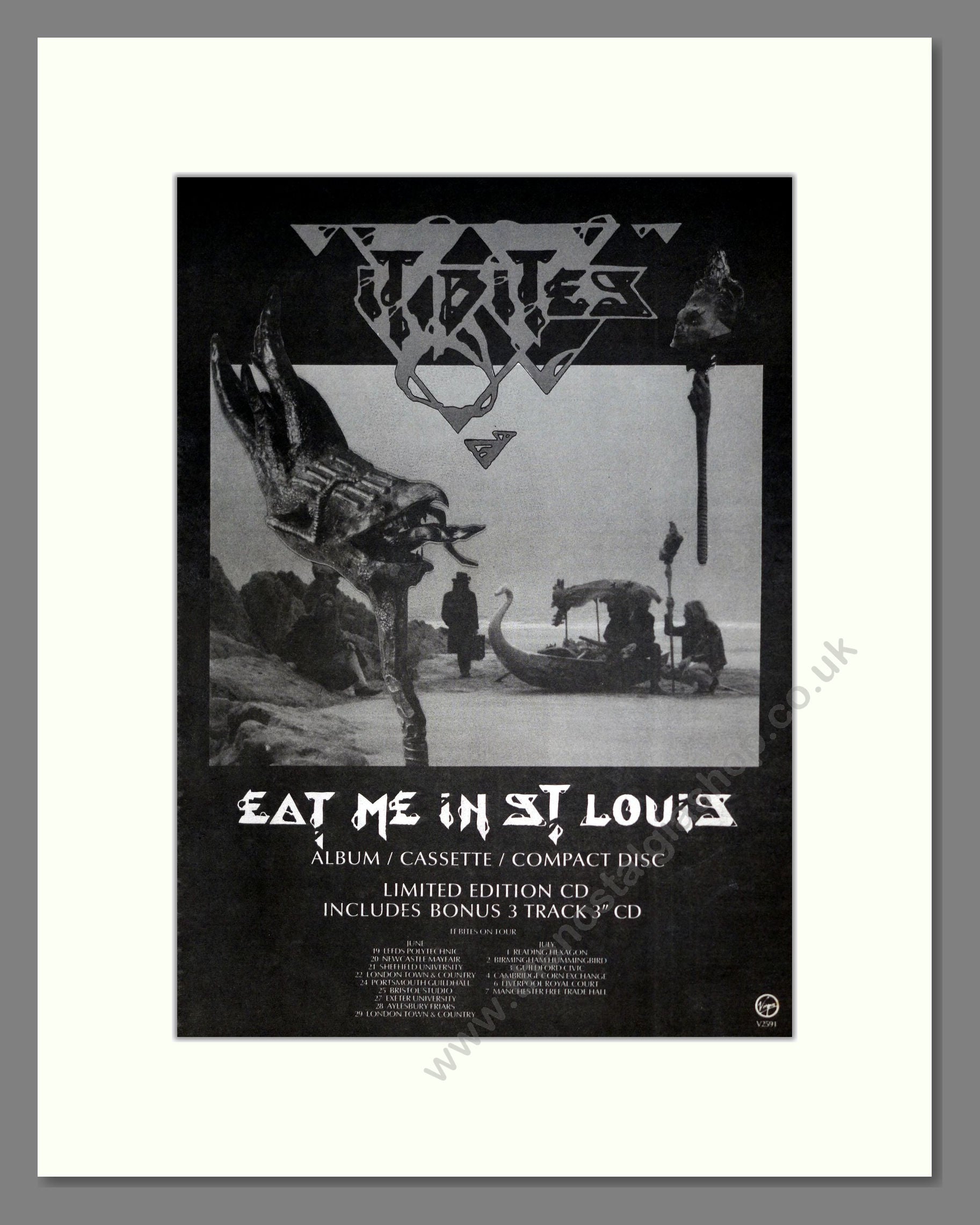 It Bites - Eat Me In St Louis. Vintage Advert 1989 (ref AD20385)