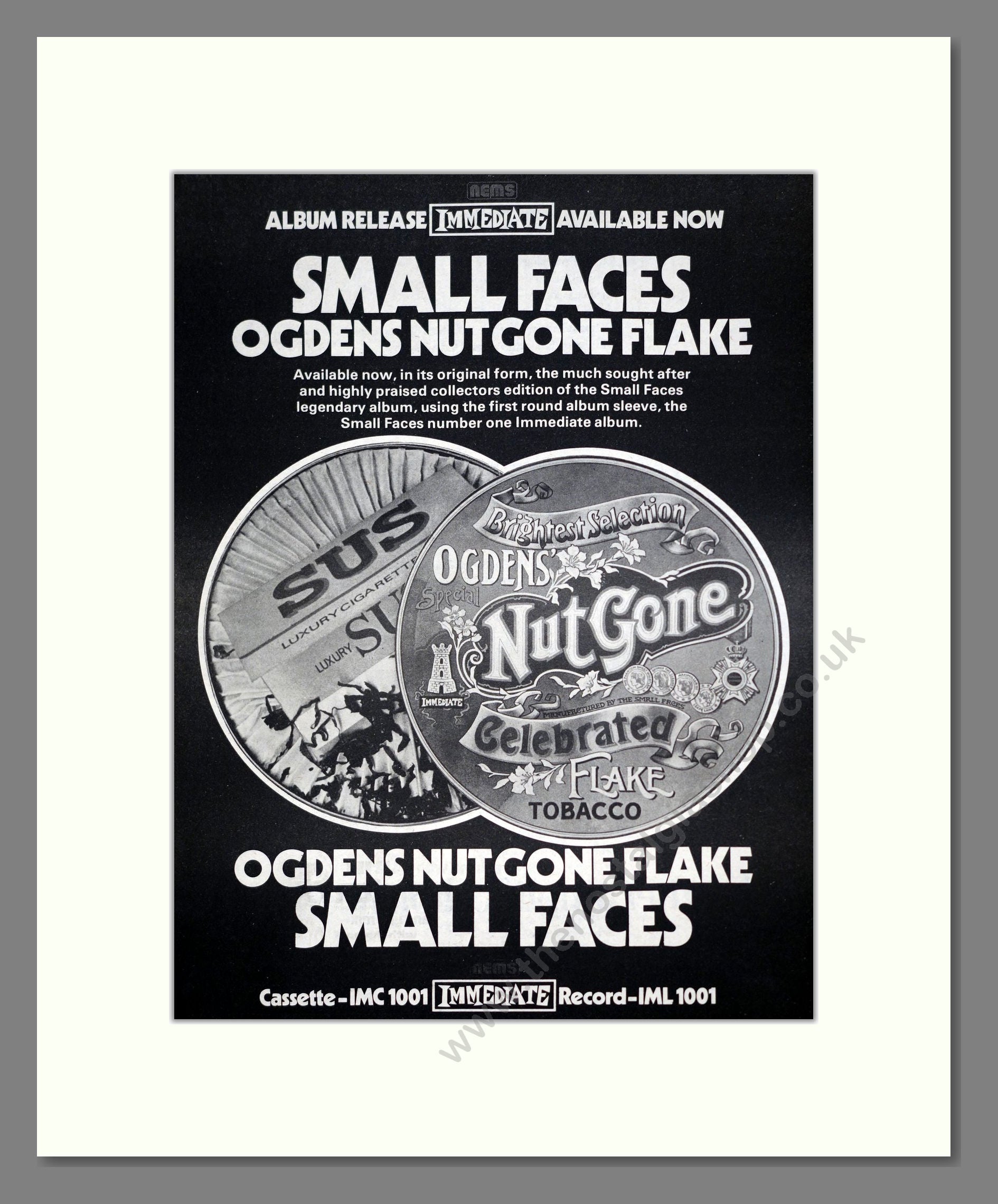 Small Faces - Ogdens Nut Gone Flake. Vintage Advert 1975 (ref AD20387)