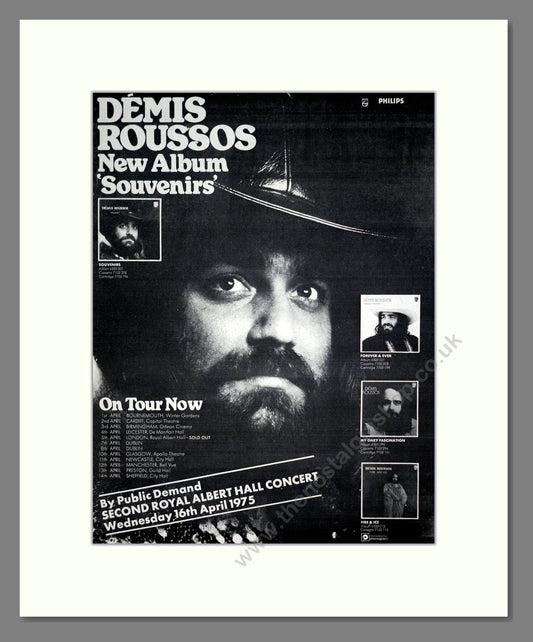 Demis Roussos - Souvenirs. Vintage Advert 1975 (ref AD20405)