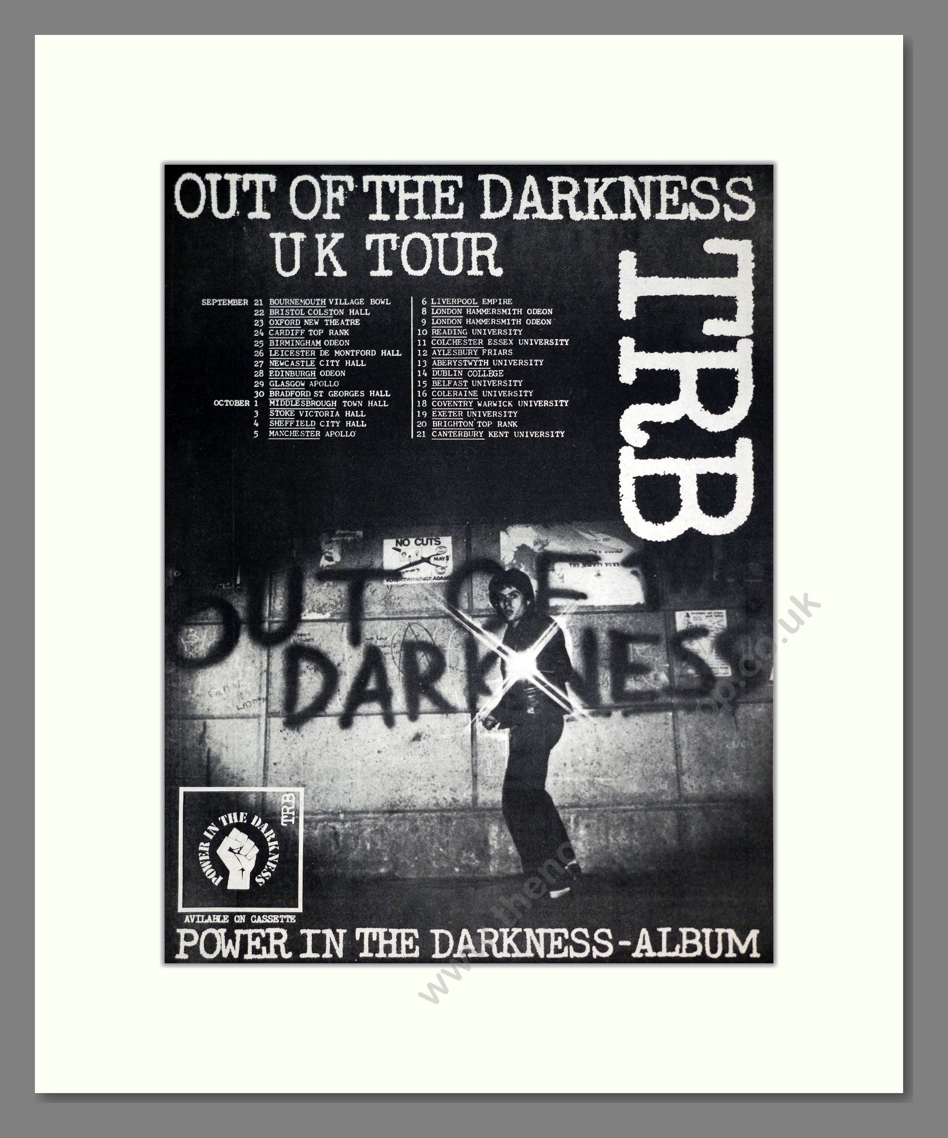 Out Of The Darkness - UK Tour. Vintage Advert 1978 (ref AD20417)