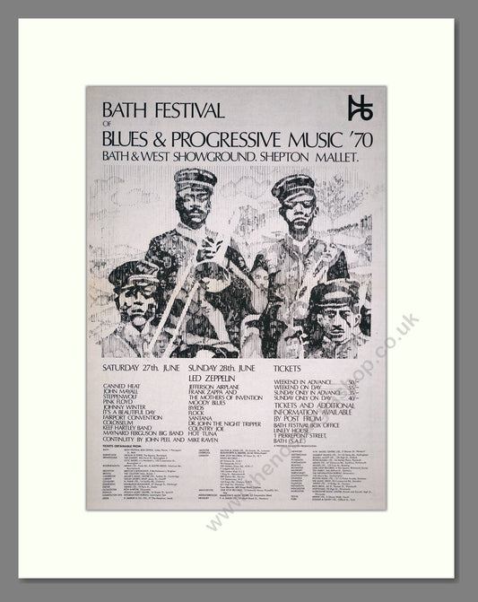 Bath Festival - Blues And Progressive Music. Vintage Advert 1970 (ref AD20424)