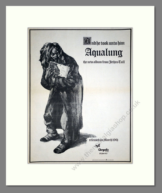Jethro Tull - Aqualung. Vintage Advert 1971 (ref AD20442)