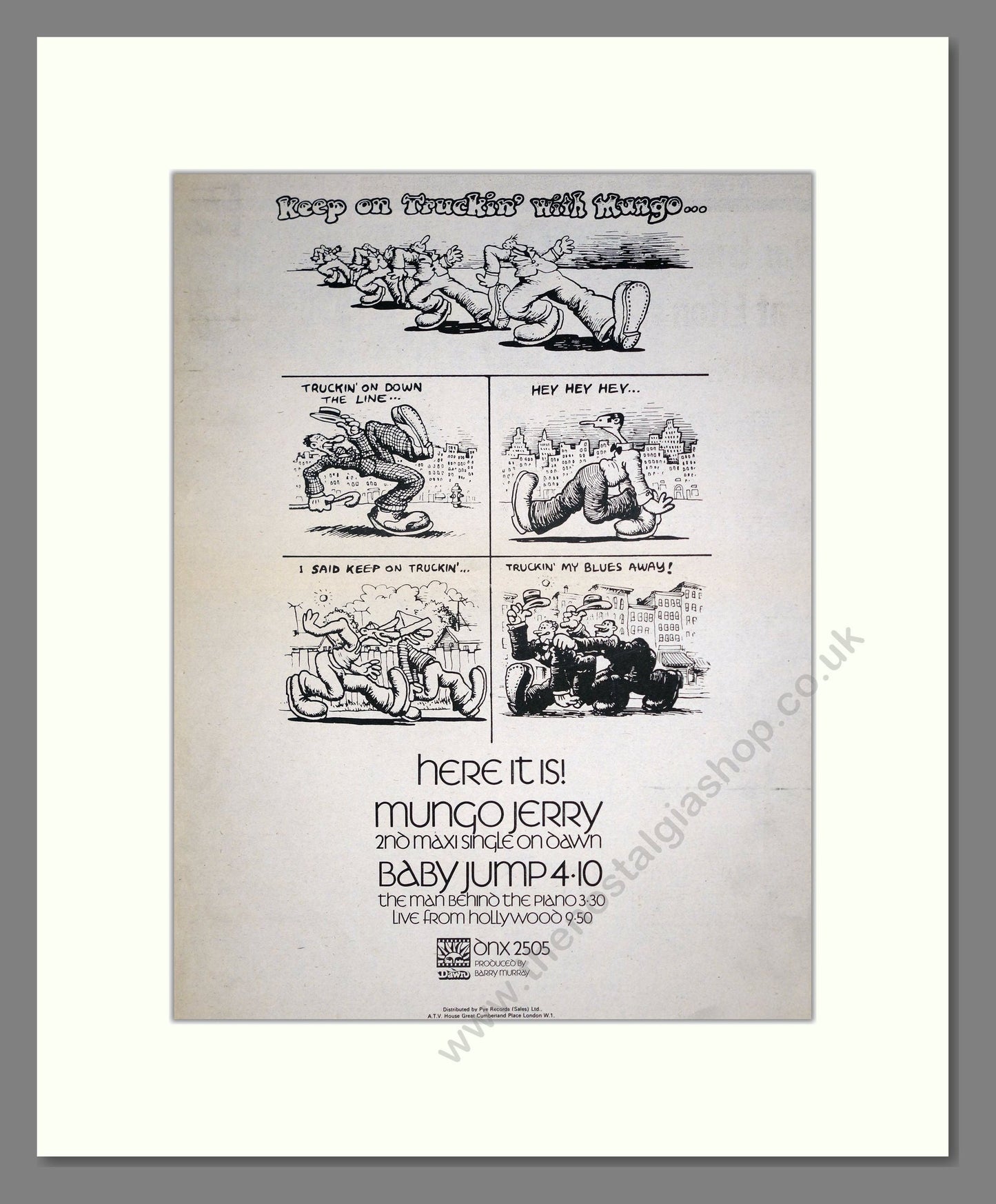 Mungo Jerry - Baby Jump. Vintage Advert 1971 (ref AD20446)