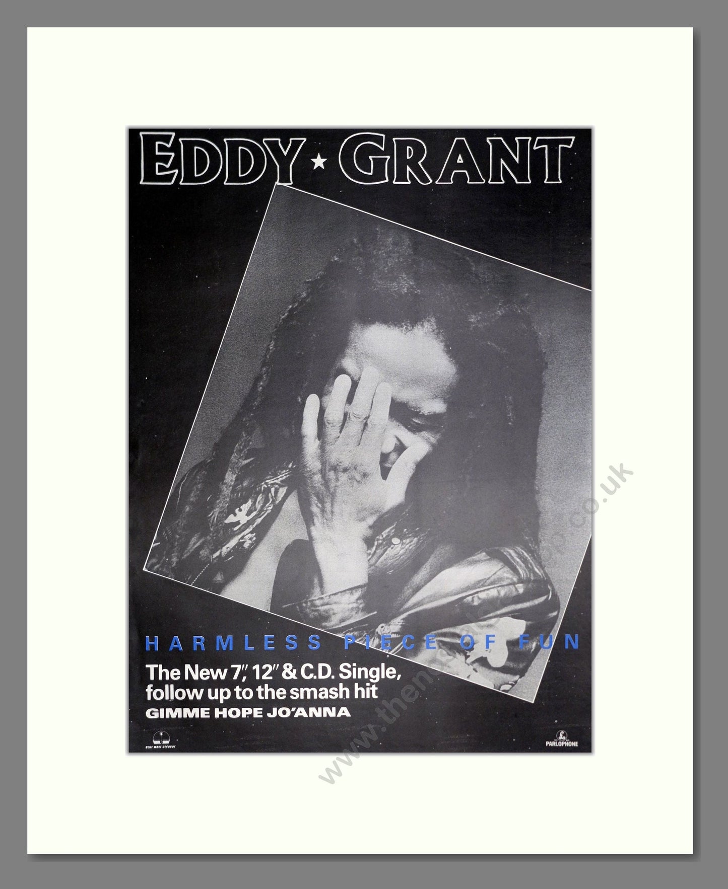 Eddy Grant - Harmless Piece Of Fun. Vintage Advert 1988 (ref AD20462)