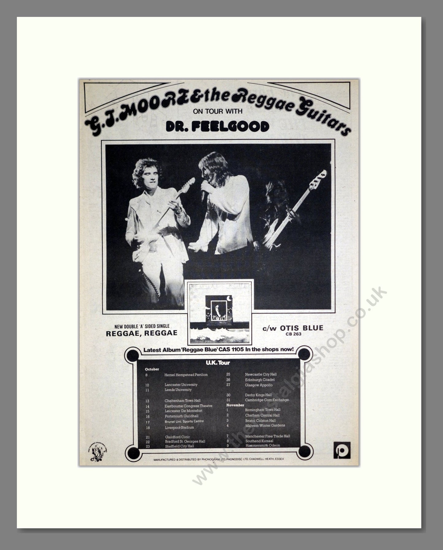 Dr. Feelgood - UK Tour. Vintage Advert 1975 (ref AD20465)
