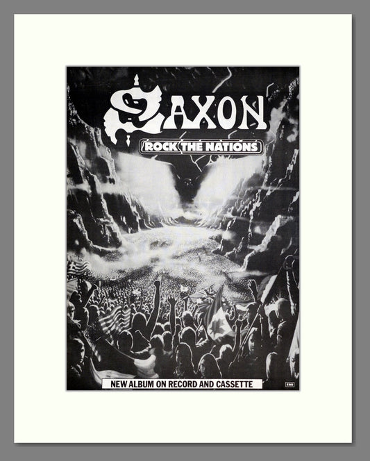 Saxon - Rock The Nations. Vintage Advert 1986 (ref AD20475)