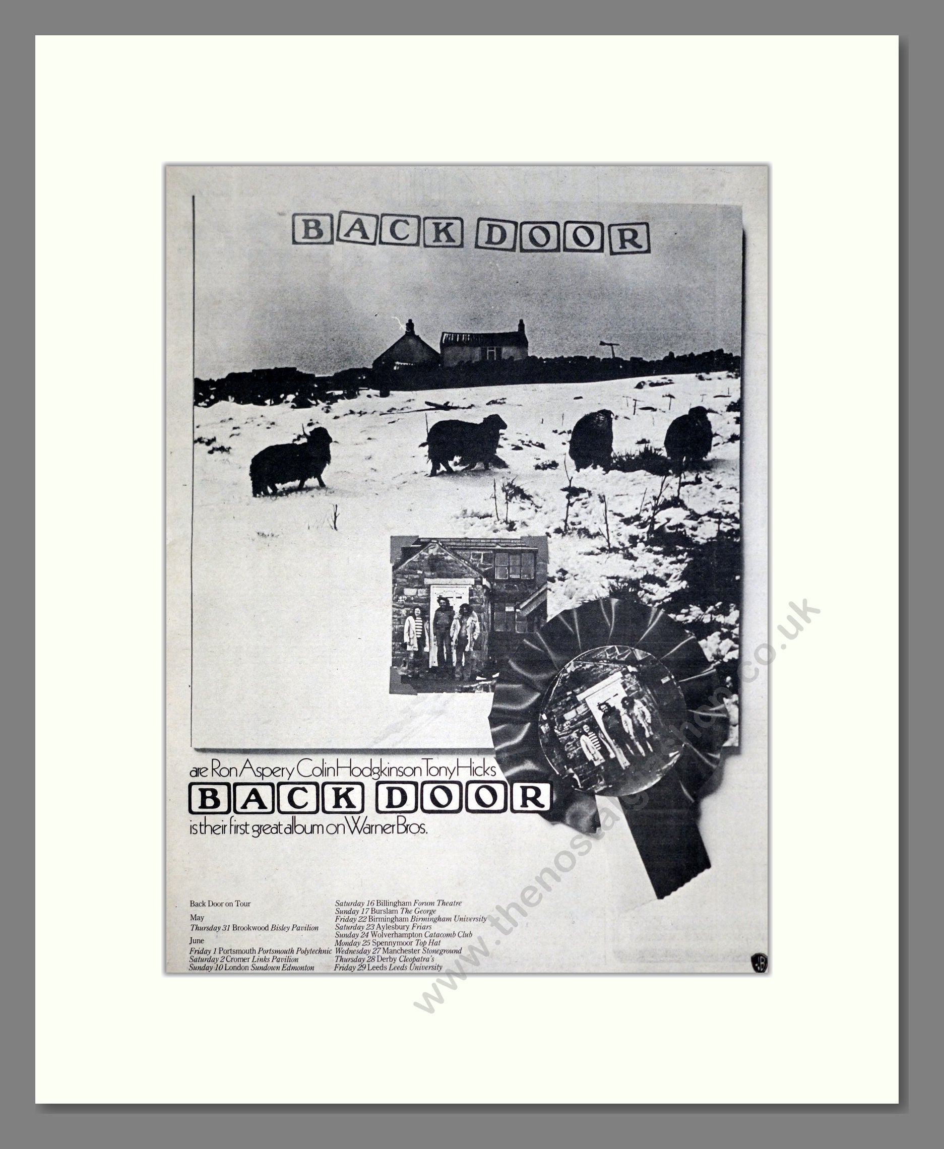Back Door - Debut Album. Vintage Advert 1973 (ref AD20493)