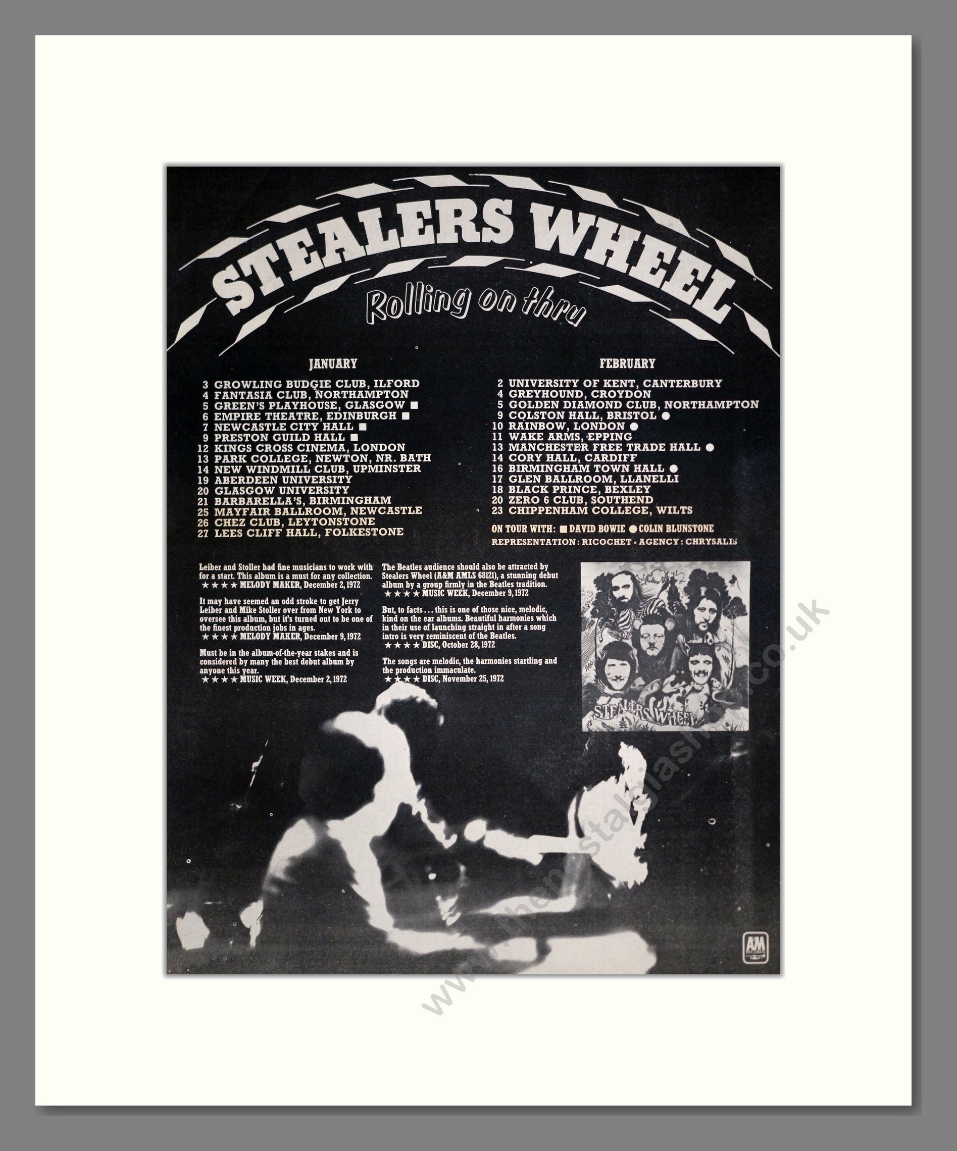 Stealers Wheel - UK Tour. Vintage Advert 1973 (ref AD20497)