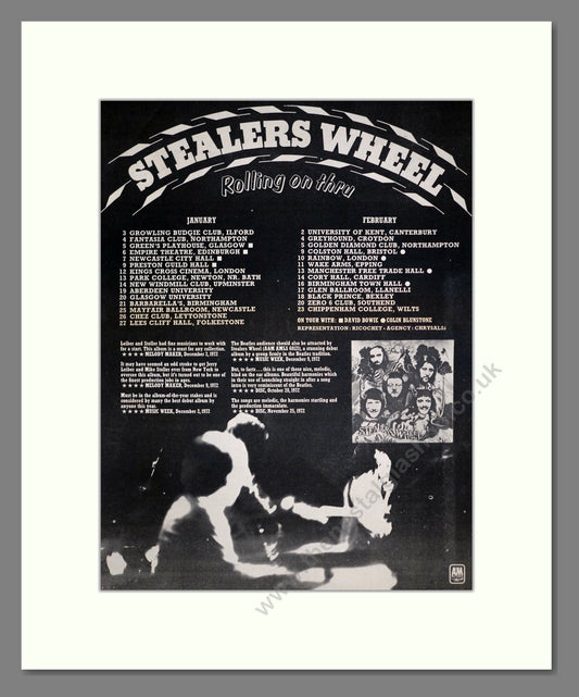 Stealers Wheel - UK Tour. Vintage Advert 1973 (ref AD20497)