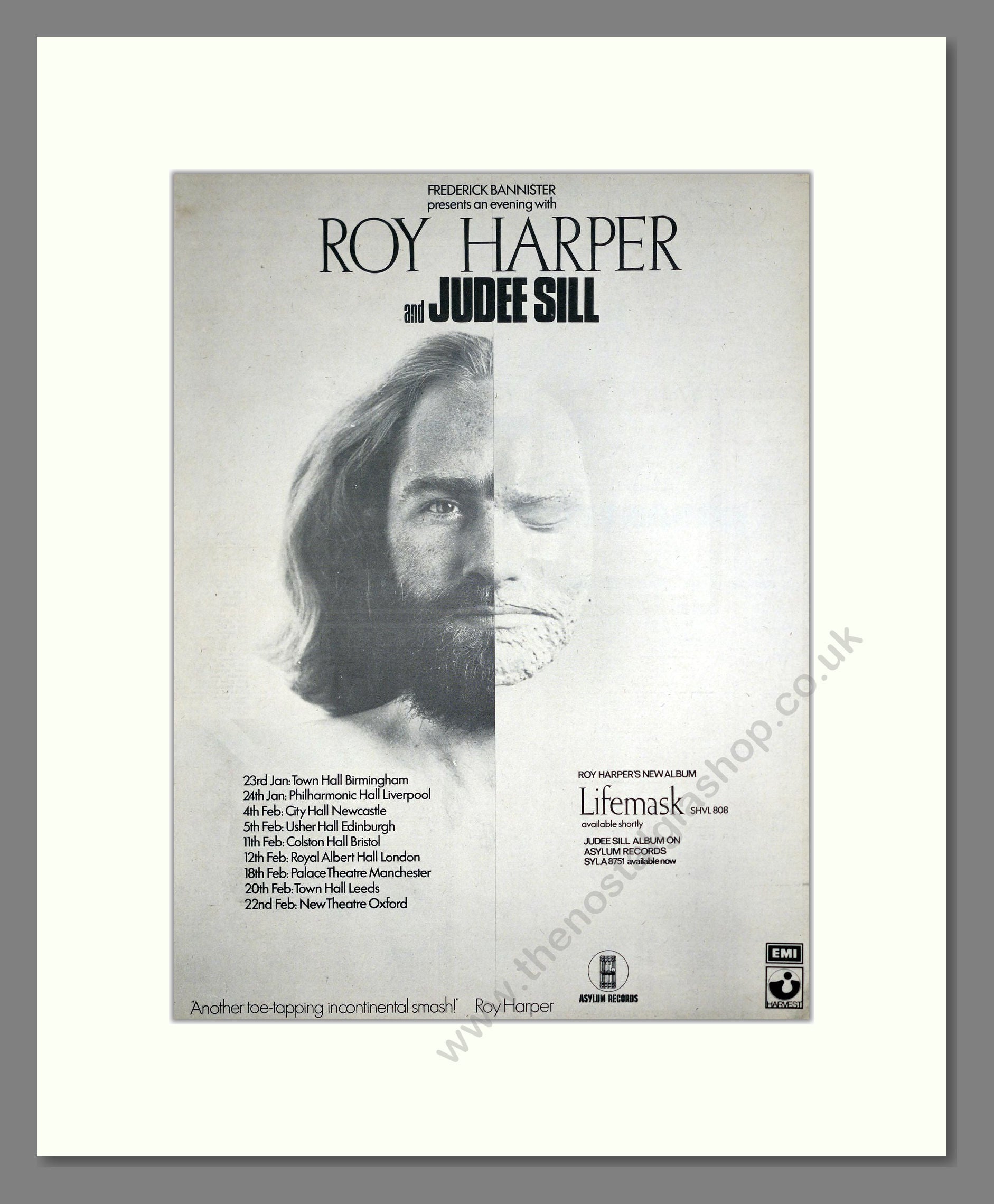 Roy Harper - UK Tour. Vintage Advert 1973 (ref AD20501)