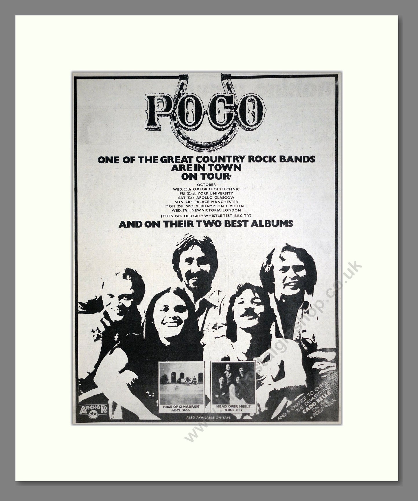 Poco - UK Tour. Vintage Advert 1976 (ref AD20502)
