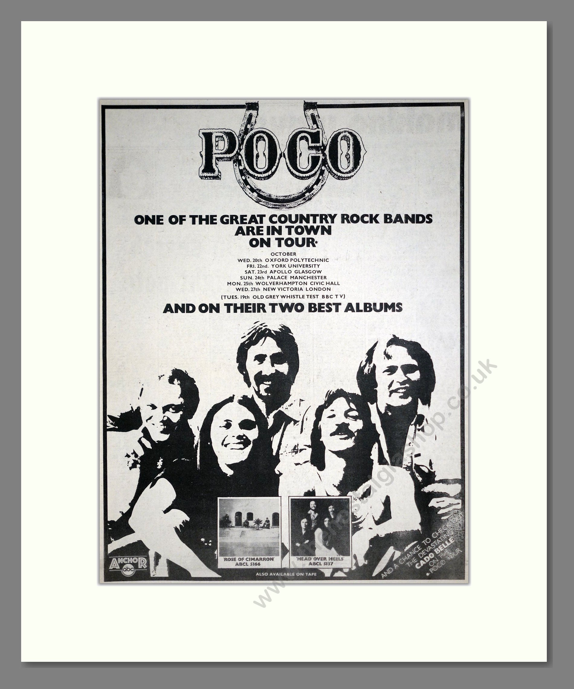 Poco - UK Tour. Vintage Advert 1976 (ref AD20502)