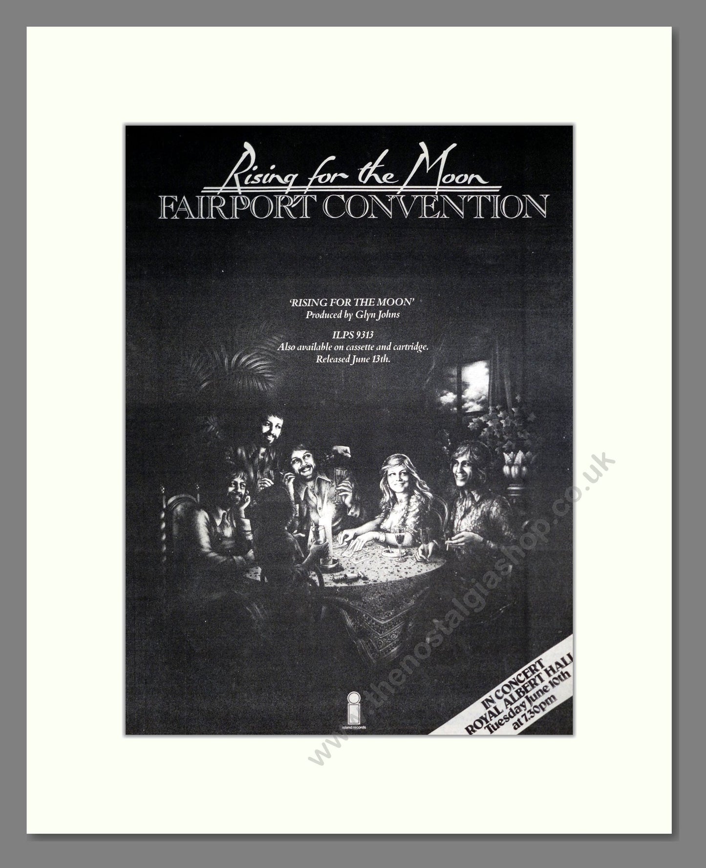 Fairport Convention - Rising For The Moon. Vintage Advert 1975 (ref AD20512)