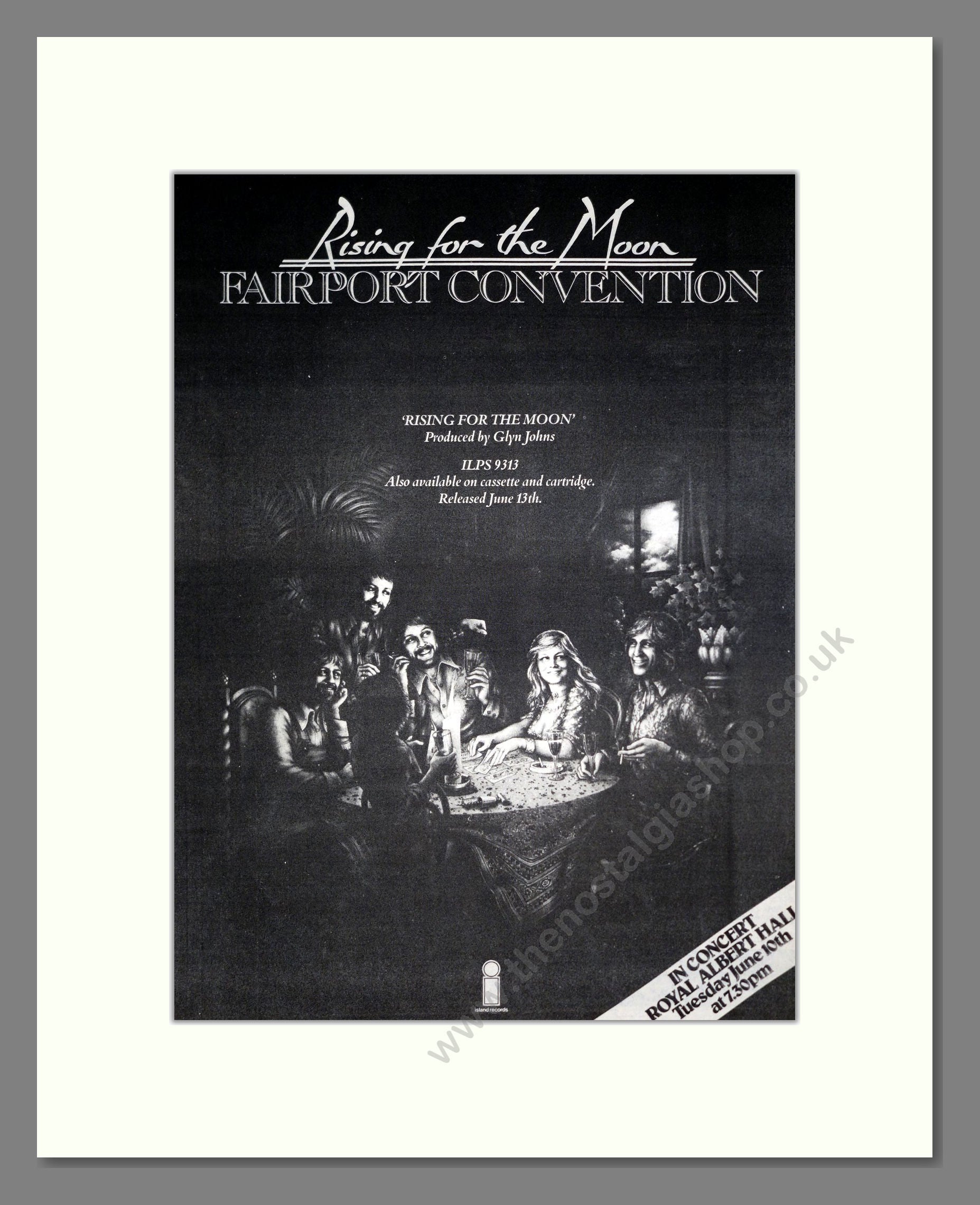 Fairport Convention - Rising For The Moon. Vintage Advert 1975 (ref AD20512)