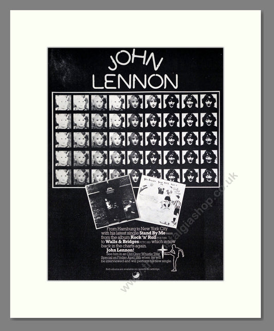 John Lennon - 2 Albums. Vintage Advert 1975 (ref AD20523)