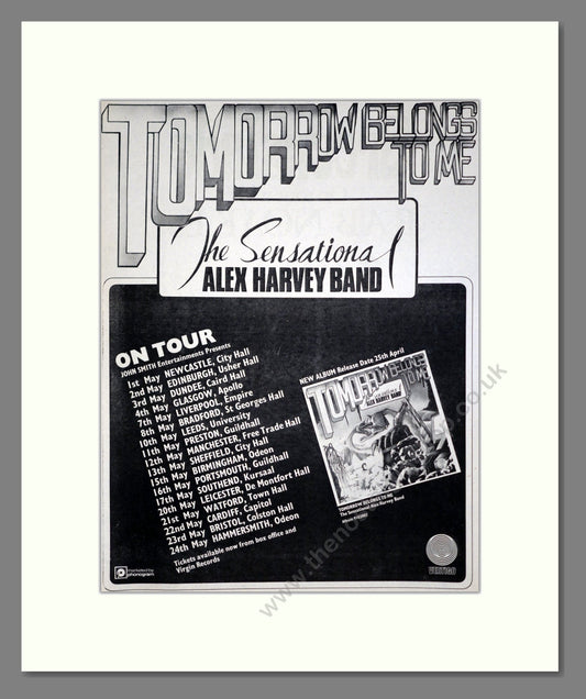 Sensational Alex Harvey Band (The) - UK Tour. Vintage Advert 1975 (ref AD20528)